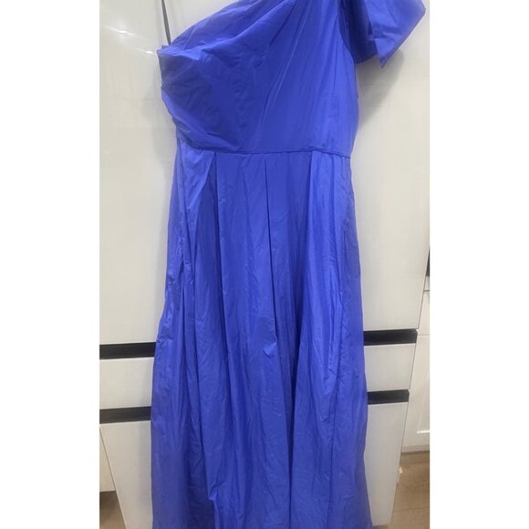 Donna Karan New York Womens One-Shoulder Evening Gown Size 12 Cobalt Blue - Picture 3 of 6